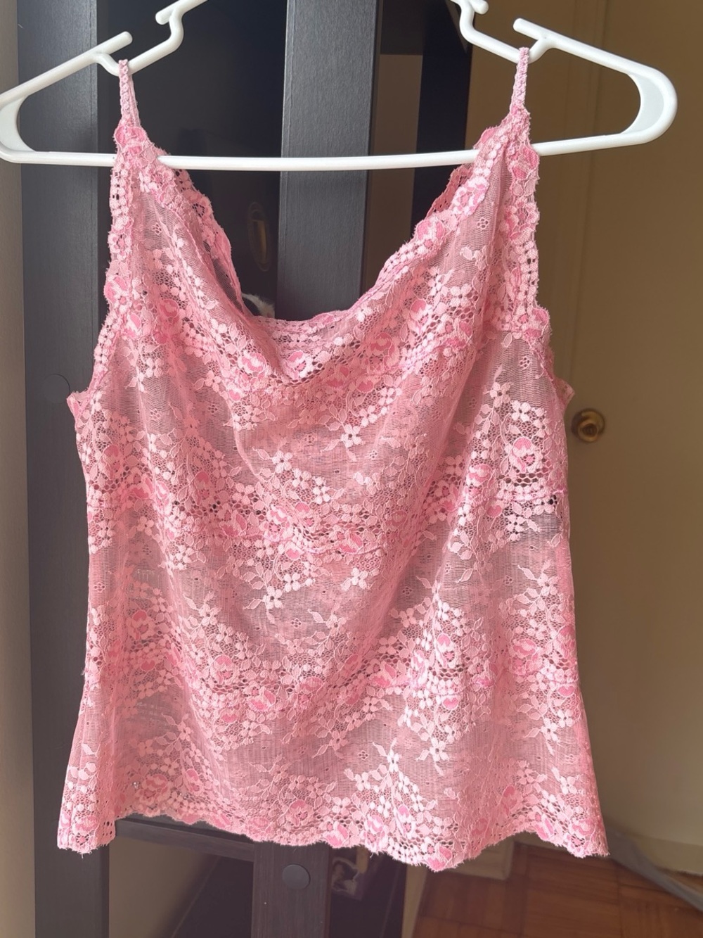 Natori Pink Lace Camisole Top